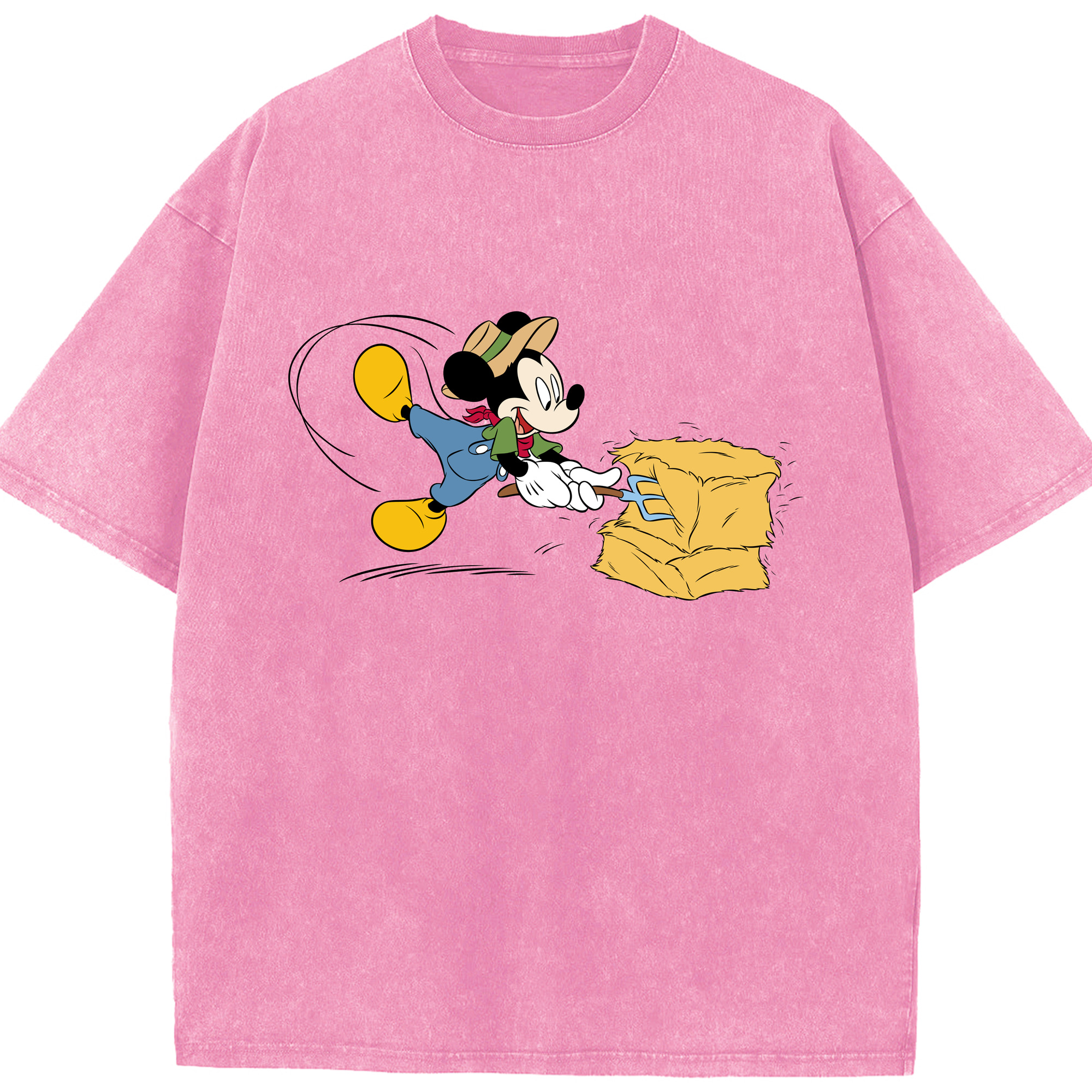 （画像用） ミッキーマウス Mickey Mouse 綿100% ヴィンテージ風 半袖Tシャツ（フロントプリント）